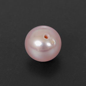 Pérola rosa natural 2,48ct, esfera / bola, opaco