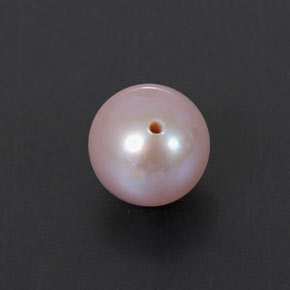Pérola rosa natural 2,53ct, esfera / bola, opaco