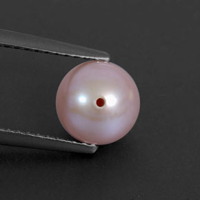 Pérola rosa natural 2,53ct, esfera / bola, opaco
