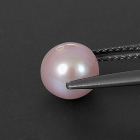 Pérola rosa natural 2,53ct, esfera / bola, opaco