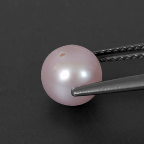Pérola rosa prateado Natural 2.64ct, Esfera / Bola, Opaco