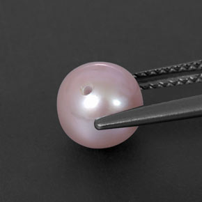 Pérola rosa natural 2,78ct, esfera / bola, opaco