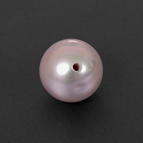 Pérola rosa natural 2,85ct, esfera / bola, opaco