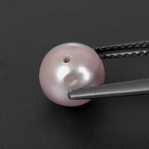 Pérola rosa natural 2,85ct, esfera / bola, opaco