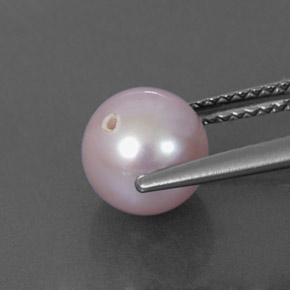 Pérola rosa natural 2,89ct, esfera / bola, opaco
