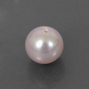 Pérola rosa natural 2,57ct, esfera / bola, opaco