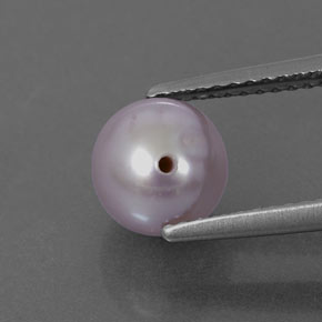 Pérola rosa natural 2,58ct, esfera / bola, opaco