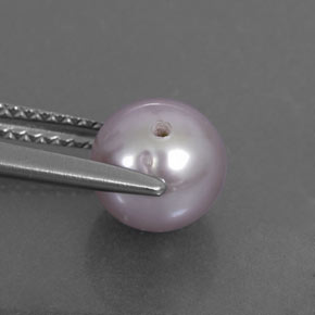 Pérola rosa natural 2,58ct, esfera / bola, opaco