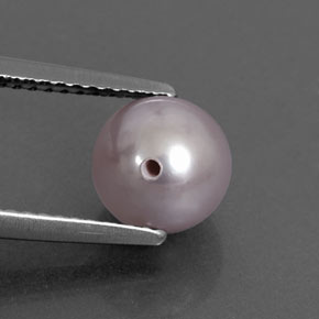 Pérola rosa natural 2,58ct, esfera / bola, opaco