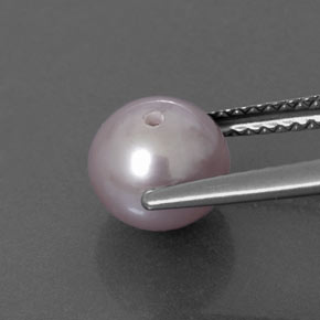 Pérola rosa natural 2,58ct, esfera / bola, opaco