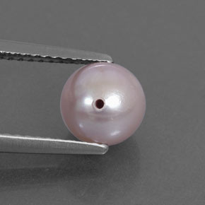 Pérola rosa natural 2,38ct, esfera / bola, opaco