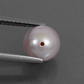 Pérola rosa natural 2,65ct, esfera / bola, opaco