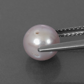 Pérola rosa natural 2,65ct, esfera / bola, opaco