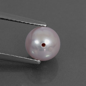 Pérola rosa natural 2,30ct, esfera / bola, opaco