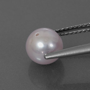 Pérola rosa natural 2,30ct, esfera / bola, opaco