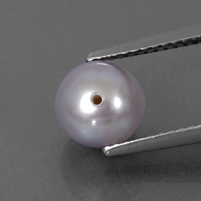 Pérola cinza natural 2,87ct, esfera / bola, opaco