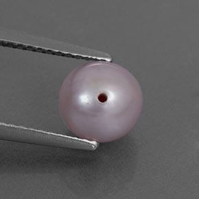Pérola rosa natural 2,55ct, esfera / bola, opaco