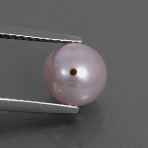 Pérola rosa natural 2,71ct, esfera / bola, opaco