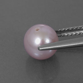 Pérola rosa natural 2,71ct, esfera / bola, opaco