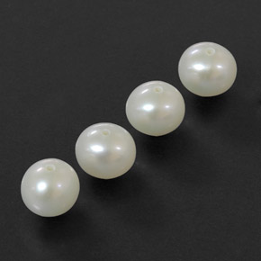 Pedras preciosas de pérola branco natural de  ct, esfera / bola, opaco