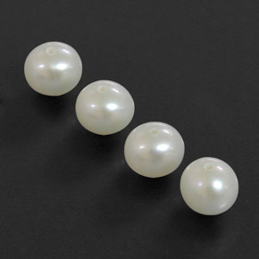 Pedras preciosas de pérola branco natural de  ct, esfera / bola, opaco
