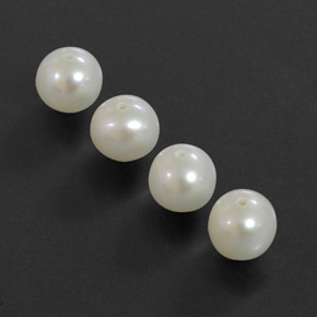 Pedras preciosas de pérola branco natural de  ct, esfera / bola, opaco