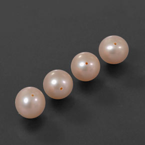 Pedras preciosas de pérola rosa natural de 13,51 ct, esfera / bola, opaco