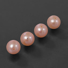 Pedras preciosas de pérola rosa natural de 13,68 ct, esfera / bola, opaco