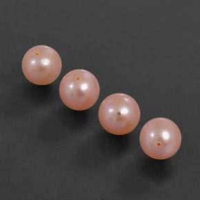 Pedras preciosas de pérola rosa natural de 13,68 ct, esfera / bola, opaco