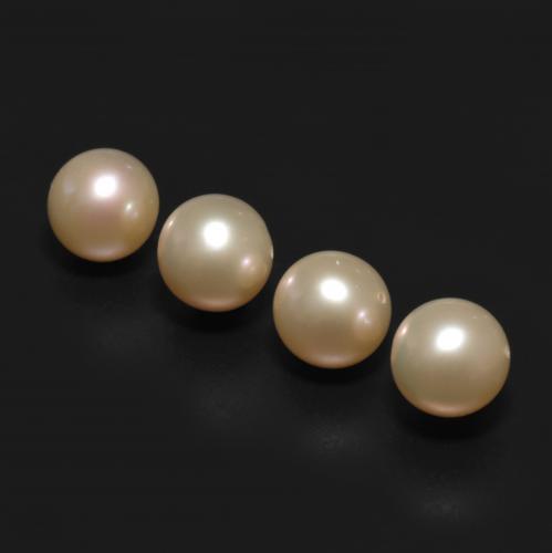 Pedras preciosas de pérola dourado natural de 13,66 ct, esfera / bola, opaco