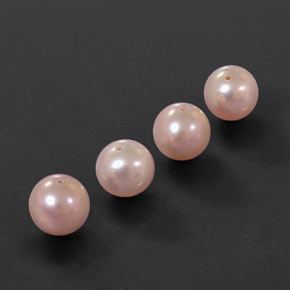 Pedras preciosas de pérola rosa natural de 12,24 ct, esfera / bola, opaco