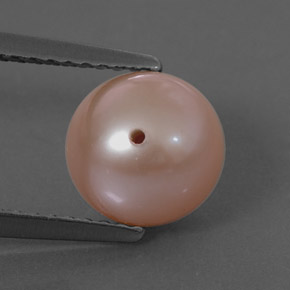 Pérola rosa natural 3,13ct, esfera / bola, opaco