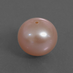 Pérola rosa natural 3,13ct, esfera / bola, opaco