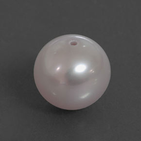 Pérola rosa natural 3,13ct, esfera / bola, opaco