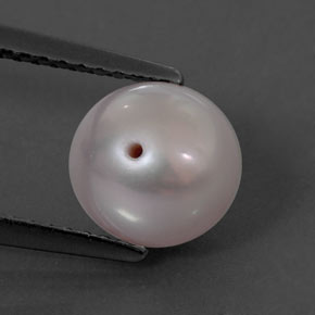 Pérola rosa natural 3,13ct, esfera / bola, opaco