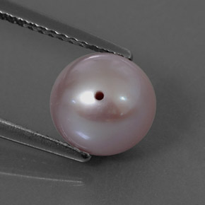 Pérola rosa natural 3,64ct, esfera / bola, opaco