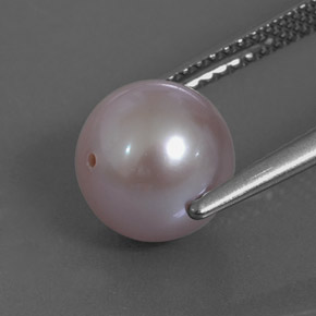 Pérola rosa natural 3,64ct, esfera / bola, opaco