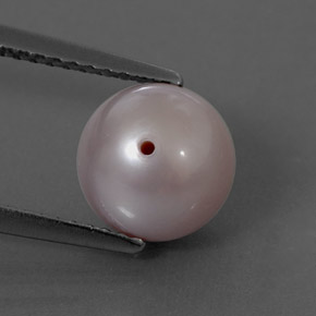 Pérola rosa natural 3,42ct, esfera / bola, opaco
