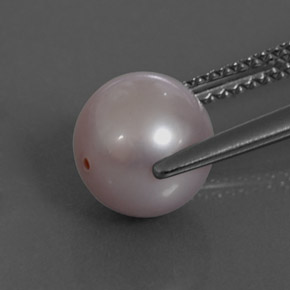 Pérola rosa natural 3,42ct, esfera / bola, opaco