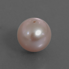 Pérola rosa natural 3,39ct, esfera / bola, opaco