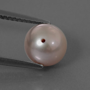 Pérola rosa natural 2,97ct, esfera / bola, opaco