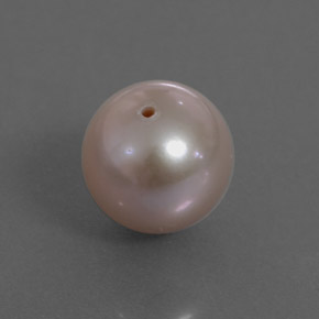Pérola rosa natural 2,97ct, esfera / bola, opaco