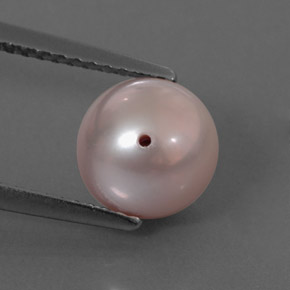 Pérola rosa natural 3,25ct, esfera / bola, opaco