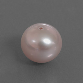 Pérola rosa natural 3,25ct, esfera / bola, opaco