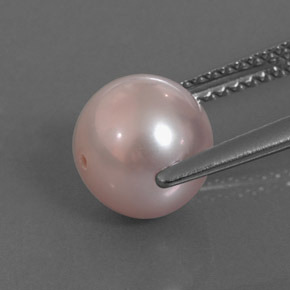 Pérola rosa natural 3,25ct, esfera / bola, opaco