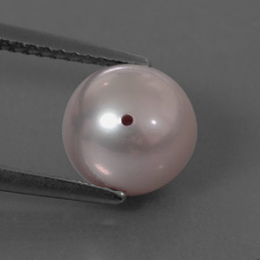 Pérola rosa natural 3,55ct, esfera / bola, opaco