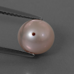 Pérola prateado natural 3,16ct, esfera / bola, opaco