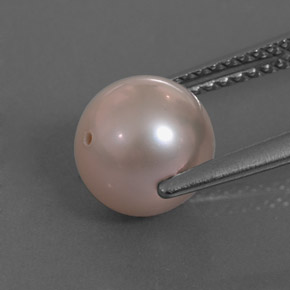 Pérola prateado natural 3,16ct, esfera / bola, opaco