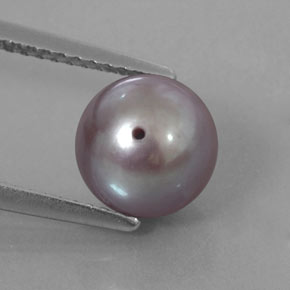 Pérola rosa natural 3,44ct, esfera / bola, opaco