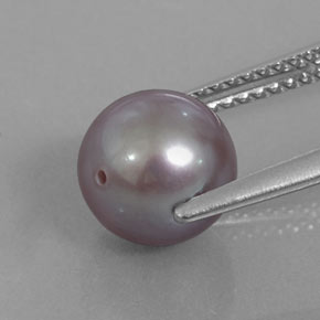 Pérola rosa natural 3,44ct, esfera / bola, opaco